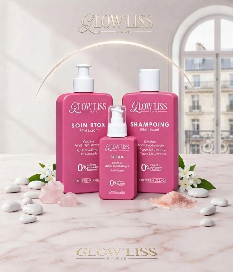 Trio Glowliss Shampoing, Masque & Sérum en situation