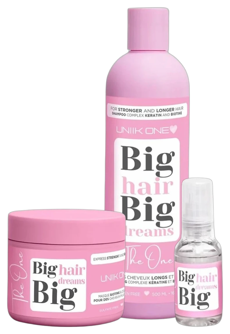 Trio Big Hair Big Dreams The One Uniik One : shampooing, masque et sérum, kératine et biotine
